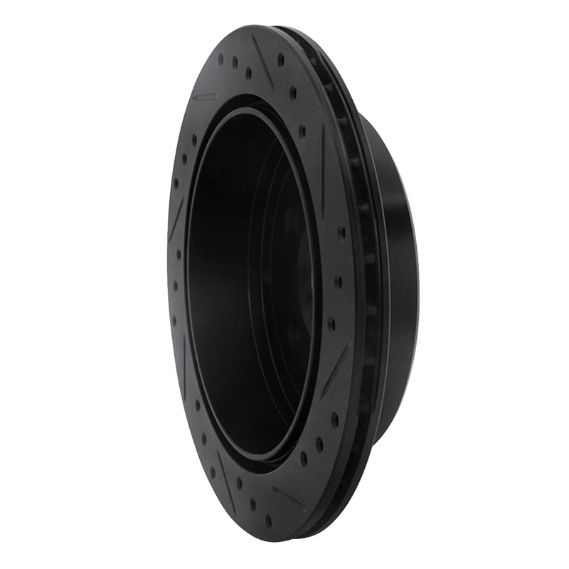 Mazda 929 Brake Rotor (1) - Rear Left - R1 Concepts - Drilled & Slotted - Black - `92-`06